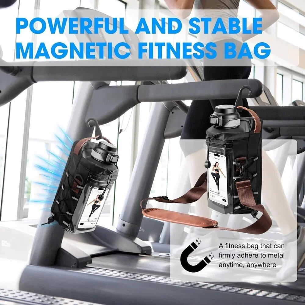 Unisex Gym Bag Polyester Tpu Small Water Bottle Phone Organizer Adjustable Strap